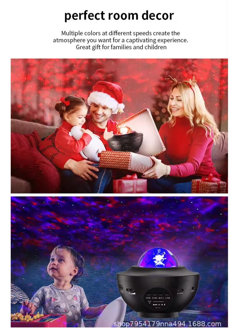 Type C 5V input Star Projector Galaxy projector OEM ODM Support Bluetooth speaker timer remote control white noise for Room Use