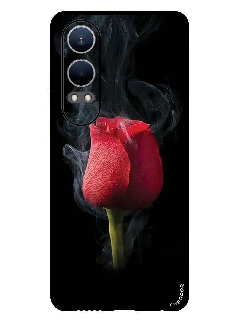 Theodor Protective Case Anti Scratch Shock Proof Bumper Cover For Oppo K12x (China) Red Rose - Image 1