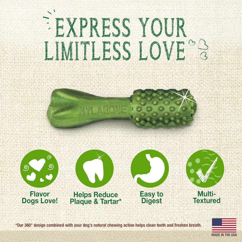 Nylabone Nutri Dent Natural Dental Chews for Dogs, Limited Ingredient Dog Treats Made in the USA, Clean Teeth & Fresh Breath, Healthy Dog Chews, Fresh Breath Flavor, For X-Small Dogs, (78 Count) - Image 2