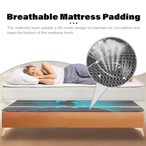 Bhyhok King 80*80 In Mattress Underlay with Breathable Mesh Fiber Cuttable Under Mattress Ventilation for RV Bed Camper Boat - Image 3