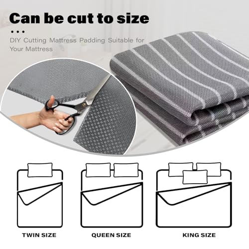 Bhyhok King 80*80 In Mattress Underlay with Breathable Mesh Fiber Cuttable Under Mattress Ventilation for RV Bed Camper Boat - Image 5