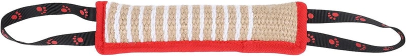 Jute Dog Bite Pillow Toy for Large Medium Small Dogs, Tear and Interactive Portable Puppy Training with Strong Handles, Helps Alleviate Stress for Indoor and Outdoor - Image 1