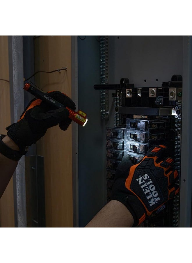 كلاين تولز مصباح يدوي وقلم فحص من Klein Tools 56026R مع مؤشر ليزر أحمر من الفئة 3R، يتوهج في الظلام، LED، رائع لموقع العمل، في الهواء الطلق، في حالات الطوارئ  - Image 4