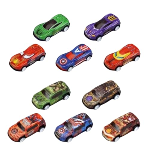 VRION® Cars Set of 10 Unbreakable Racing Mini Diecast Car Pull Back Play Set for Kids, Birthday Gift, Diwali Gift, Khilona for Boys (Assorted Model Shipped AS PER AVAILIBLITY) - Image 1