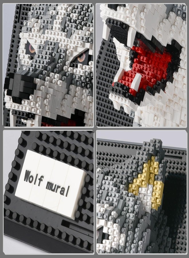 BNG Animal Wall Art Wolf Building Blocks Sets,A Wall Decor Set for Adults Who Love Creative Hobbies Gift Toy for Adults (2214 PCS) - Image 4