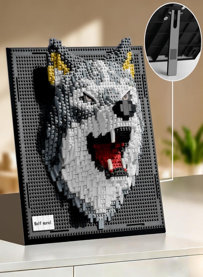 BNG Animal Wall Art Wolf Building Blocks Sets,A Wall Decor Set for Adults Who Love Creative Hobbies Gift Toy for Adults (2214 PCS) - Image 3