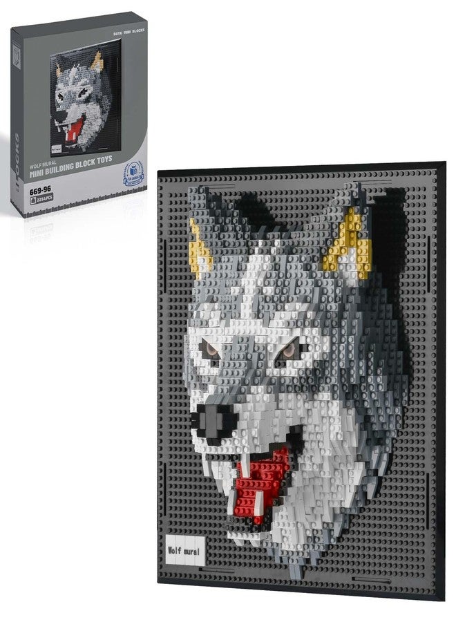 BNG Animal Wall Art Wolf Building Blocks Sets,A Wall Decor Set for Adults Who Love Creative Hobbies Gift Toy for Adults (2214 PCS) - Image 1