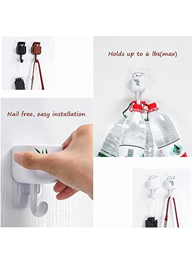 Cute Peek-A-Boo Hooks, Self Adhesive, Pop up Cat Bear Animal Decorative for Kids Boys Girls, for Key Coat Robe Towel, 4 Pack (Bears) - Image 4