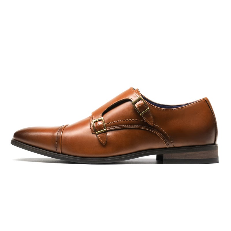 Bruno Marc Men's Dress Loafer Shoes Monk Strap Slip On Loafers Camel Size 12 M US Hutchingson_2 - Image 2