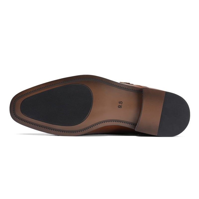 Bruno Marc Men's Dress Loafer Shoes Monk Strap Slip On Loafers Camel Size 12 M US Hutchingson_2 - Image 5