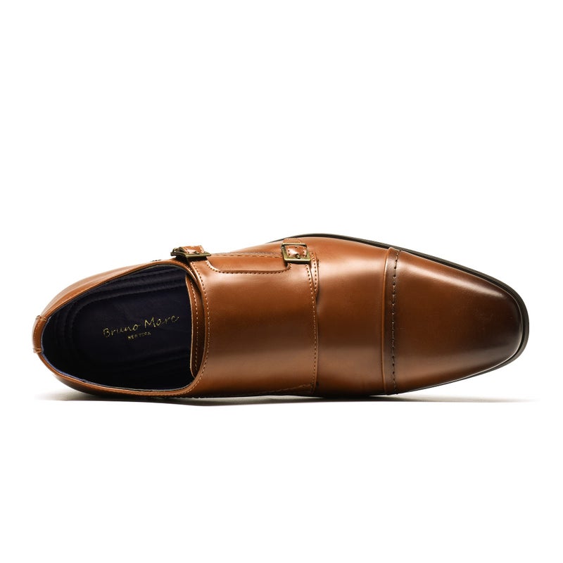 Bruno Marc Men's Dress Loafer Shoes Monk Strap Slip On Loafers Camel Size 12 M US Hutchingson_2 - Image 4