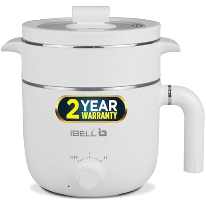 iBELL Mpk15M Premium Multi Purpose KettleCooker With 2 Pots And Egg Boiler Tray 15 Litre White - Image 1
