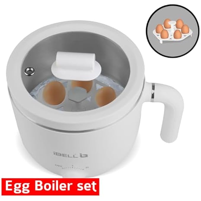 iBELL Mpk15M Premium Multi Purpose KettleCooker With 2 Pots And Egg Boiler Tray 15 Litre White - Image 4