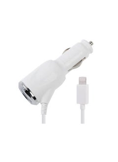 ماتريكس شاحن سيارة USB لأجهزة ايفون 5/6/7/iOS باللون الأبيض قطعتين  - Image 3