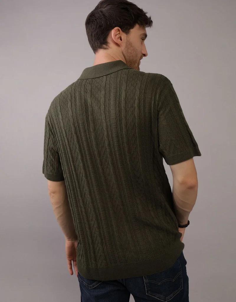 امريكان ايجل تي-شيرت بولو بملمس بارز