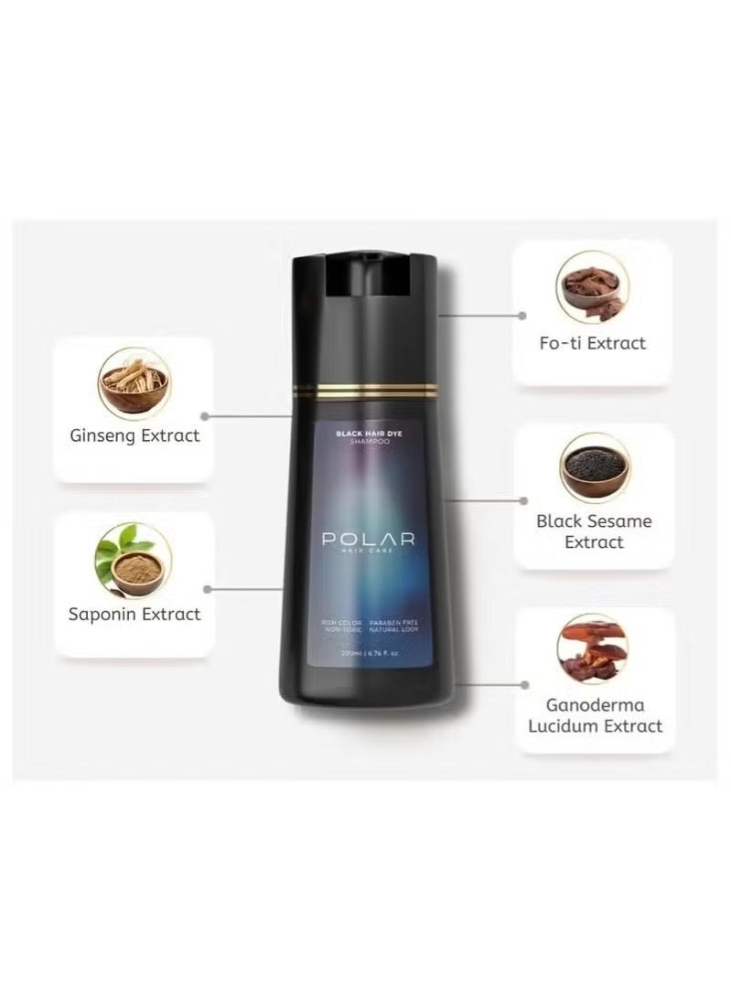 POLAR Hair Care Shampoo, Polar Hair Care Instant Dye Shampoo, Polar Hair Care Dye Shampoo (Light Brown) - Image 2