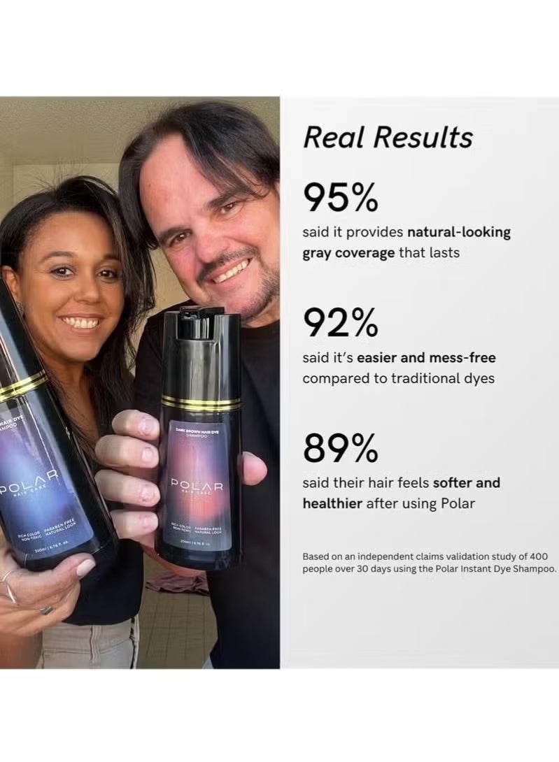 POLAR Hair Care Shampoo, Polar Hair Care Instant Dye Shampoo, Polar Hair Care Dye Shampoo (Light Brown) - Image 4