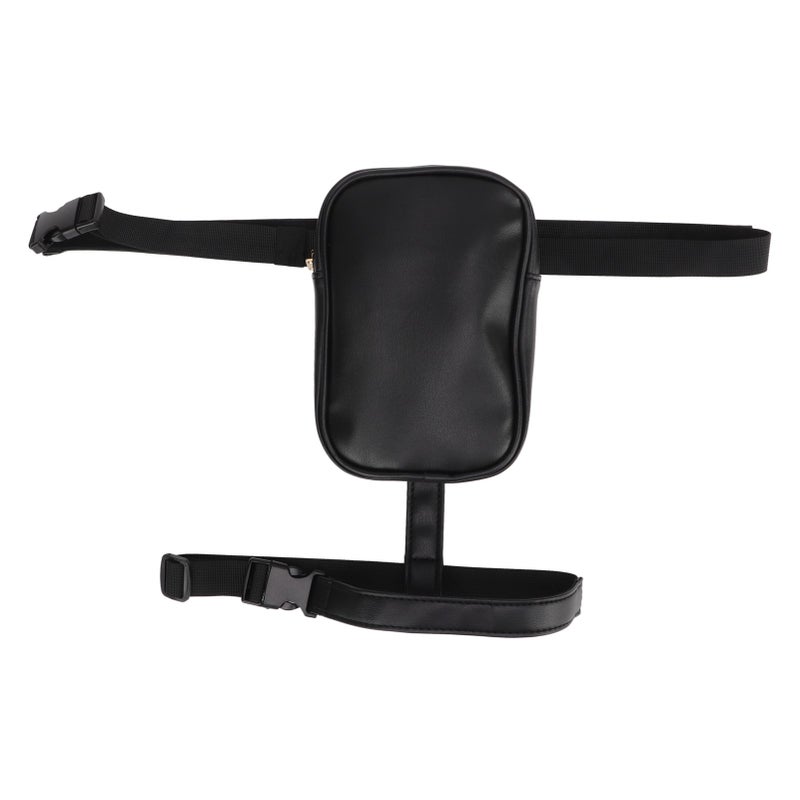 Thigh Harness Leg Bag PU Leather Waterproof Large Capacity Stable Women Thigh Harness Leg Purse for Daily Outdoor Black - Image 3
