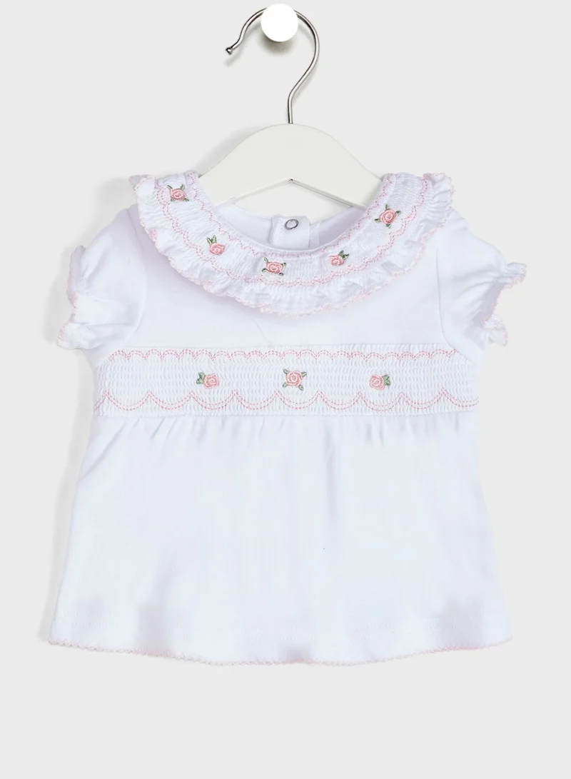 rock a bye baby Infant Smocking Top And Bloomer Set