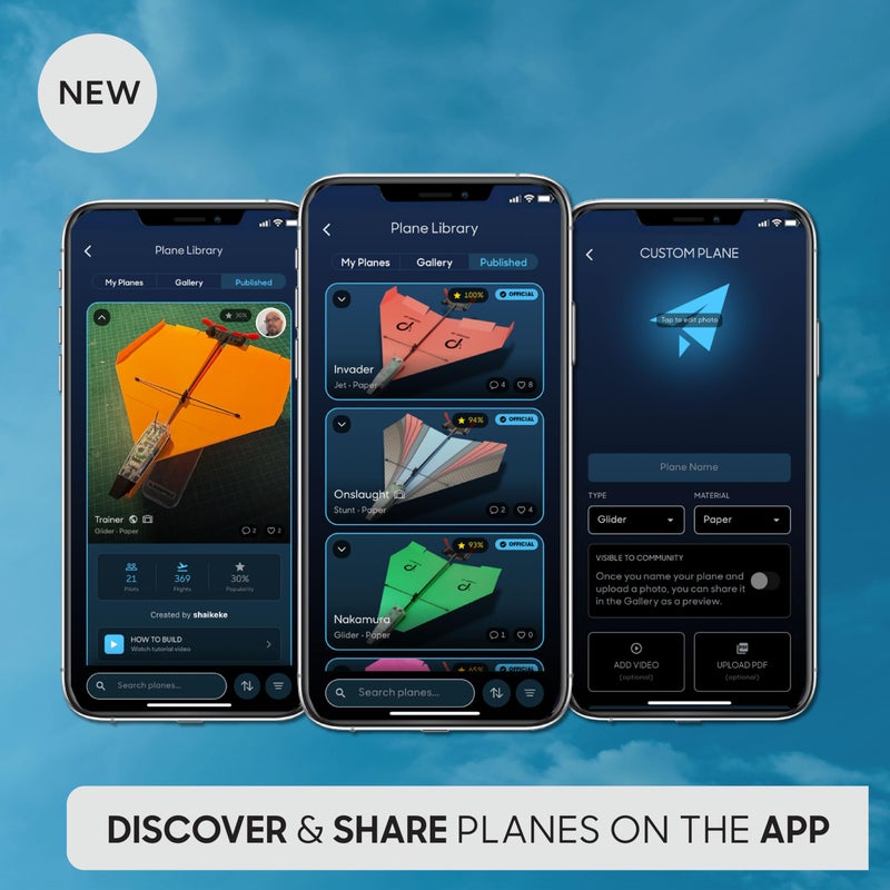 POWERUP 4.0 طائرة ورقية تعمل بالتحكم عن بُعد للجيل القادم، سهلة الطيران مع نظام الطيار الآلي ومثبت الجيروسكوب. للهواة، الطيارين، والمبتكرين. - Image 5