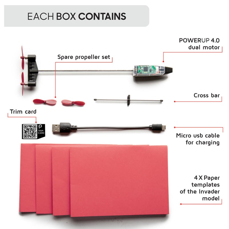POWERUP 4.0 طائرة ورقية تعمل بالتحكم عن بُعد للجيل القادم، سهلة الطيران مع نظام الطيار الآلي ومثبت الجيروسكوب. للهواة، الطيارين، والمبتكرين. - Image 4