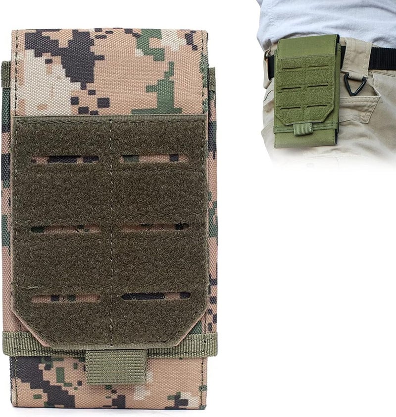 klarako Portable Nylon Phone Blet Bag - [2023 New] Outdoor Mobile Phone Pouch Accessory Pouch for Hunting Camping - Portable Men Waist Pack (Jungle-B) - Image 1