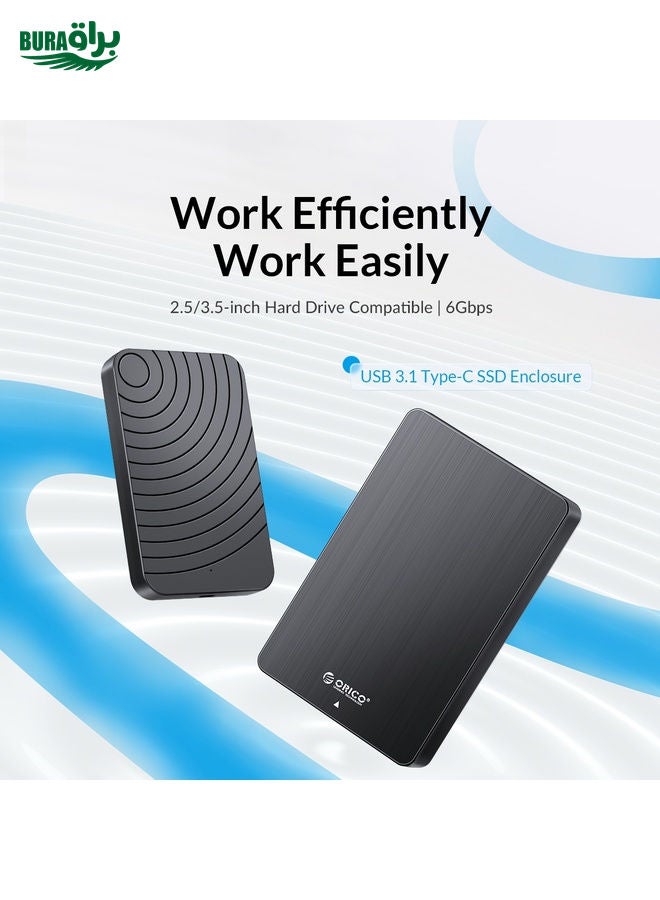 BURAQ ORICO HM35C3 3.5 inch USB3.1 Gen1 Type-C Hard Drive Enclosure, Plug:EU Plug(Black)  - Image 3