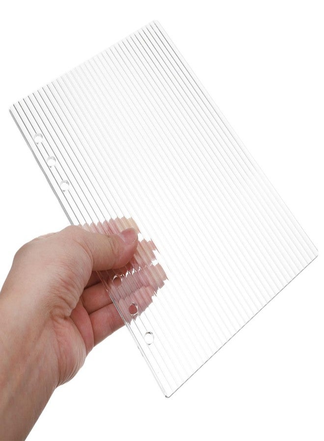 FOYTOKI Binder 6-Ring Acrylic Binder Notebook Cover A5 Acrylic Planner Budget Binder Notebook Cover Binder Notebook Cover Notebook Shell - Image 3
