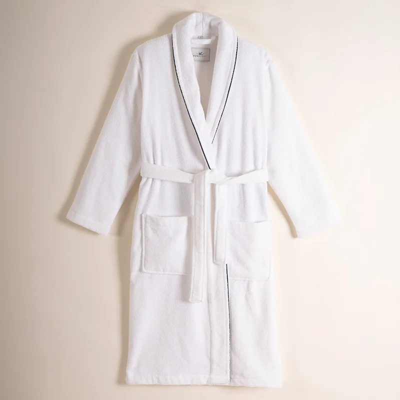 بينيلوبي 100% Cotton Bathrobe S Navy Blue - Liana Series