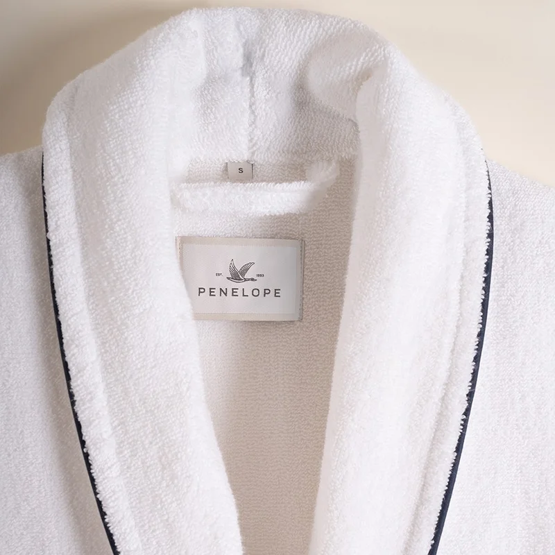 بينيلوبي 100% Cotton Bathrobe S Navy Blue - Liana Series