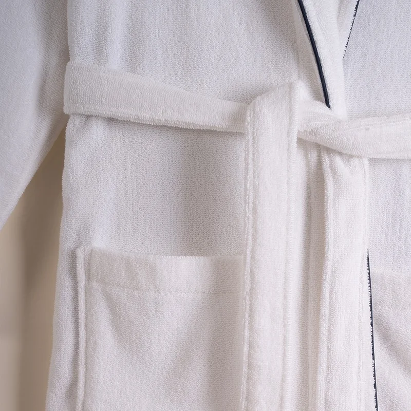 بينيلوبي 100% Cotton Bathrobe S Navy Blue - Liana Series