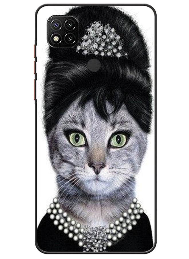 EYE CATCH Protective Case Cover For Xiaomi Redmi 9C Audrey Hepburn Cat  - Image 1