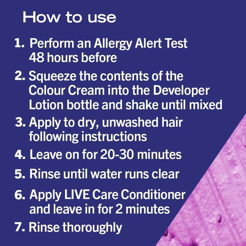 LIVE Schwarzkopf Color XXL Luminance L76 Ultra Violet Permanent Hair Colour - Image 5