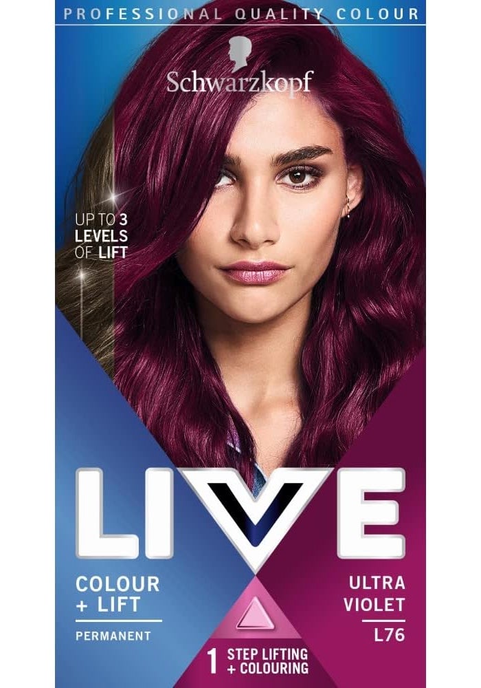 LIVE Schwarzkopf Color XXL Luminance L76 Ultra Violet Permanent Hair Colour - Image 1