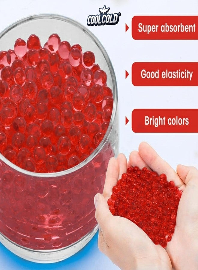 COOLCOLD Gel Blaster Refill Ammo – 20,000 Rounds of 7-8mm Non-Toxic Water Beads for Gel Guns – Safe for Adults 15+ – Transparent Blue Gel Bullets – Pack of 2 – Also Ideal as Home Decor Vase (Red) - Image 4