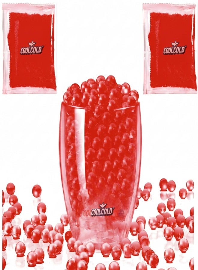 COOLCOLD Gel Blaster Refill Ammo – 20,000 Rounds of 7-8mm Non-Toxic Water Beads for Gel Guns – Safe for Adults 15+ – Transparent Blue Gel Bullets – Pack of 2 – Also Ideal as Home Decor Vase (Red) - Image 1