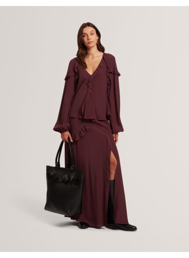 Ted Baker Croc Effect Knot Bow Tote Bag - Image 1