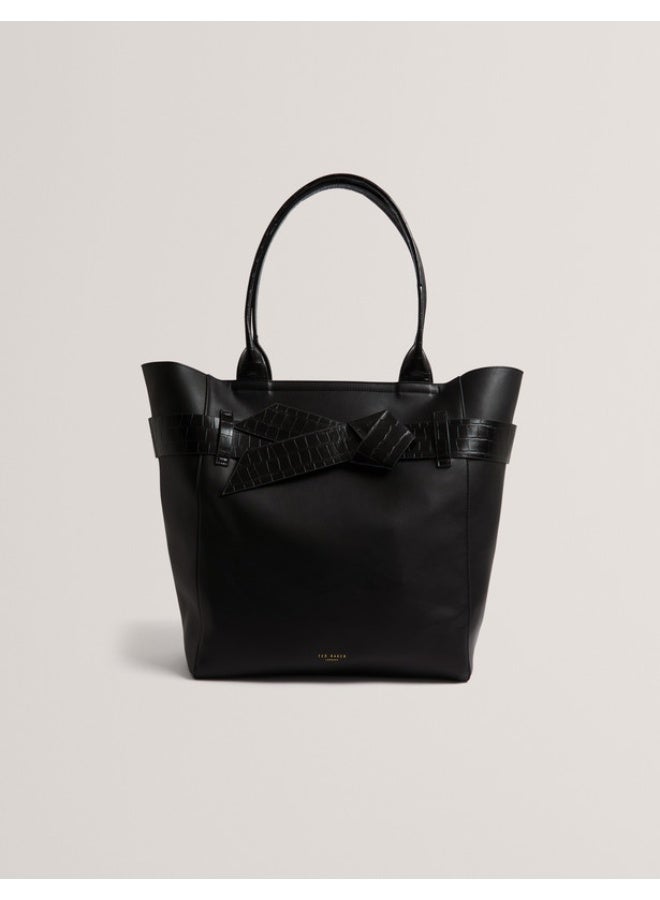 Ted Baker Croc Effect Knot Bow Tote Bag - Image 3