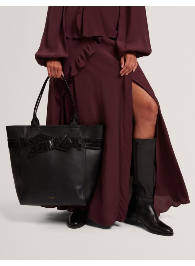 Ted Baker Croc Effect Knot Bow Tote Bag - Image 4