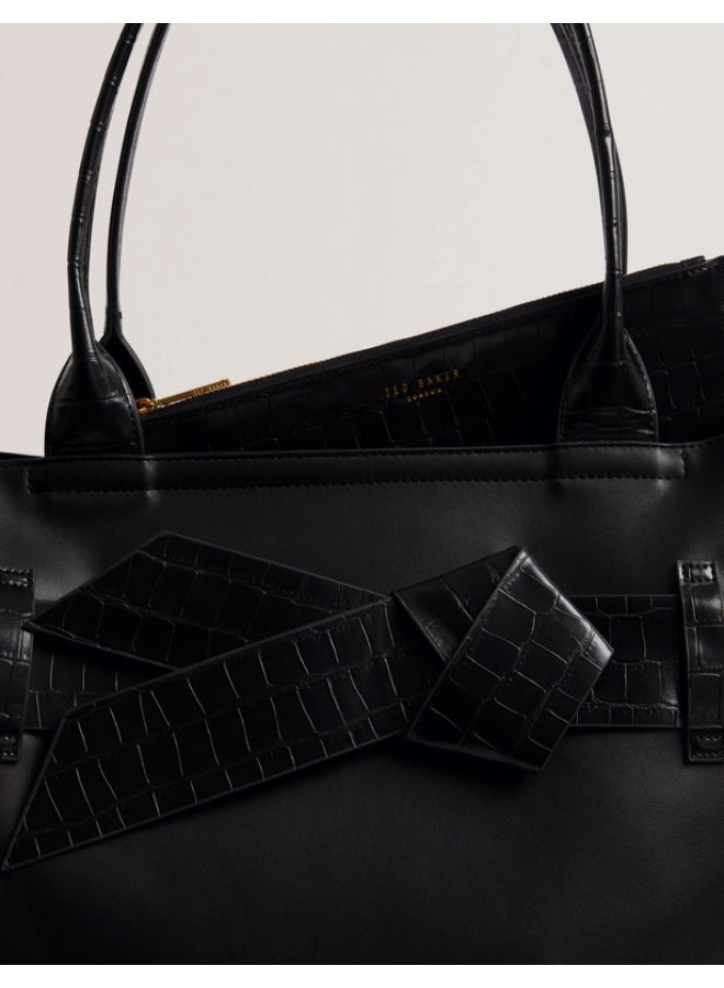 Ted Baker Croc Effect Knot Bow Tote Bag - Image 5
