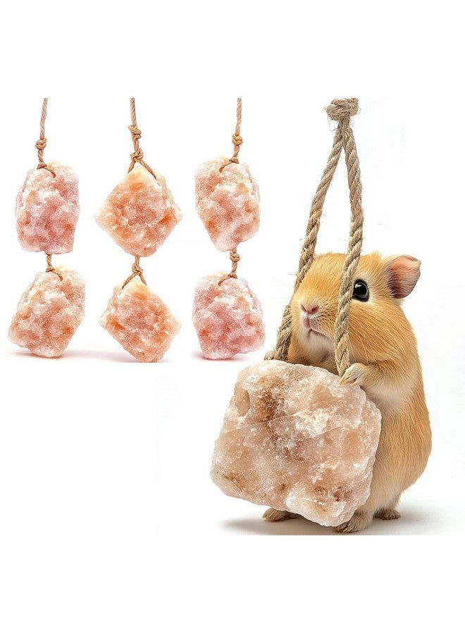 KR. LIF 6 Count Rabbit Treats Salt Lick for Small Pets Rabbit cage Accessories | Bunny Treats for Rabbit chew Toys pet Rock Guinea Pig Accessories - Image 1