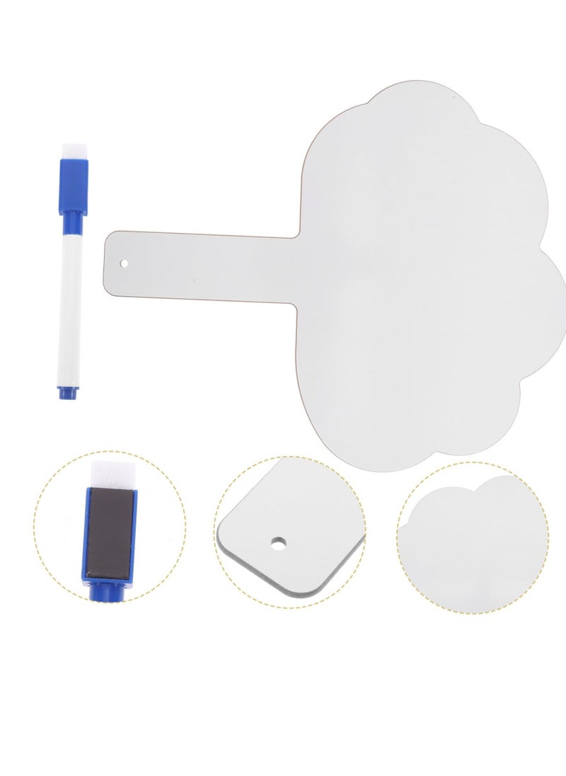 Excefore - Double Sided Dry Erase Answer Board, Quick Response White board, Handheld White Board with Handle, Reusable Answer Board Answer,Suitable for Classroom Teaching Office Meeting (2Set, 2Pen） - Image 1