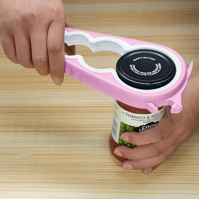 Otstar Jar Opener Bottle Opener and Can Opener for Weak hands, Seniors with Arthritis and Anyone with Low Strength, Mutil Jar Opener Get Lids Off Easily (Pink) - Image 3