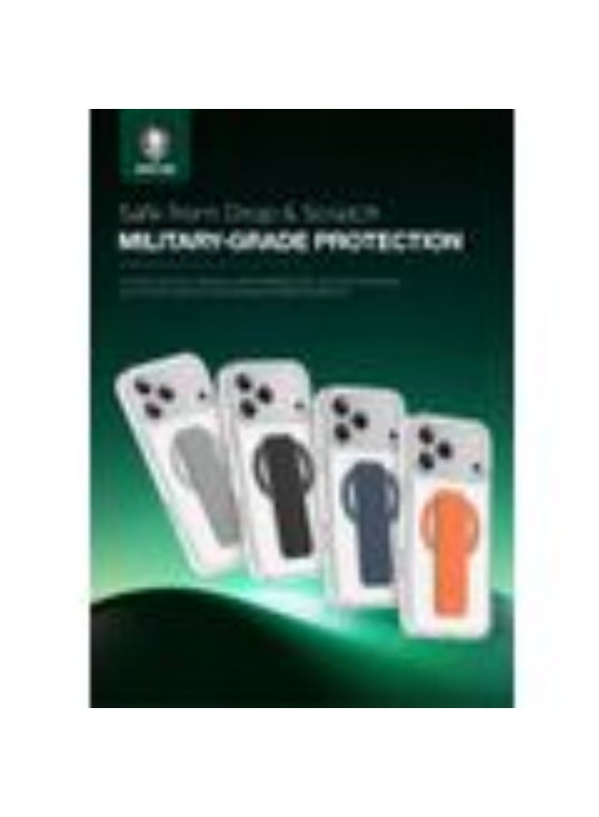 GREEN LION MagSafe Leather Grip iPhone 17 Pro with Dual-Sided Magnetic Snap & High Grade Protection / MagSafe Compatible / Magnetic Hand Grip -  Silver - Image 2