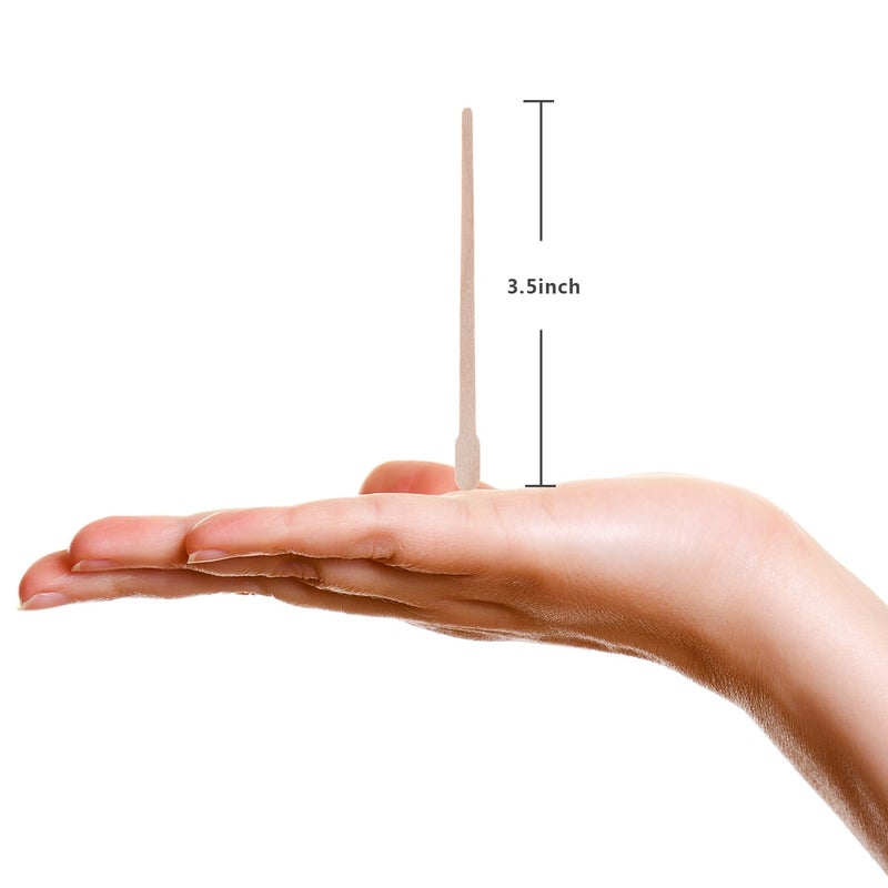 Whaline Wax Spatulas 400 Packs Small Wooden Waxing Applicator Sticks Face & Eyebrows Hair Removal Sticks - Image 2