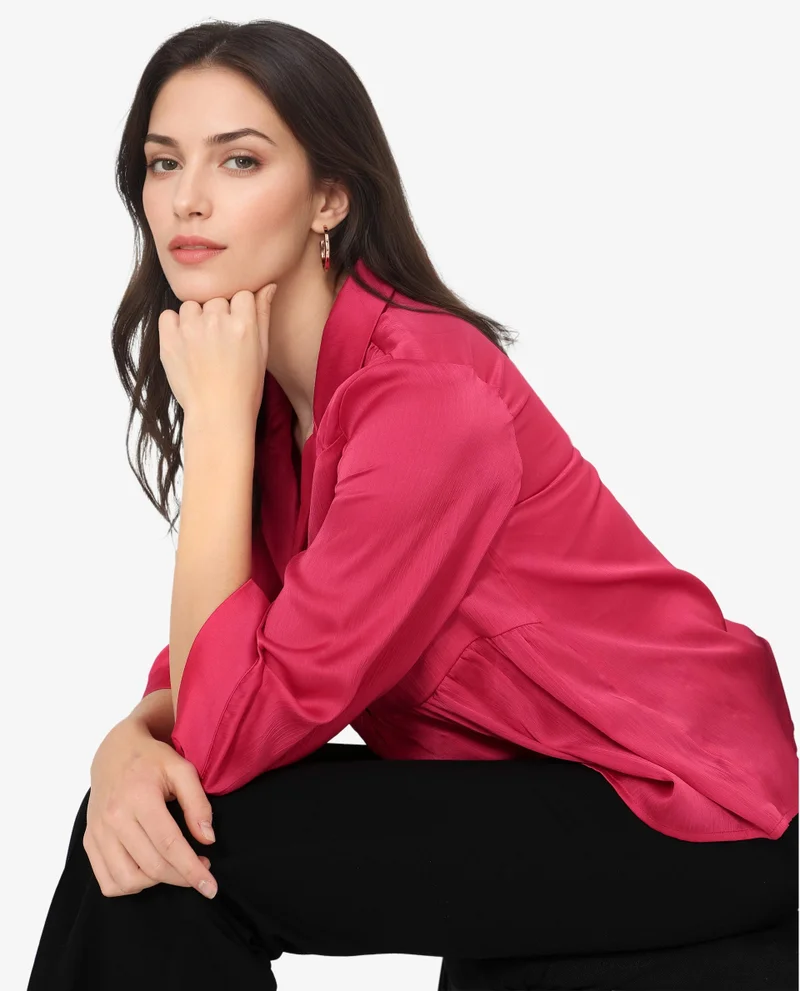 Rareism Women's Lapel Collar Top