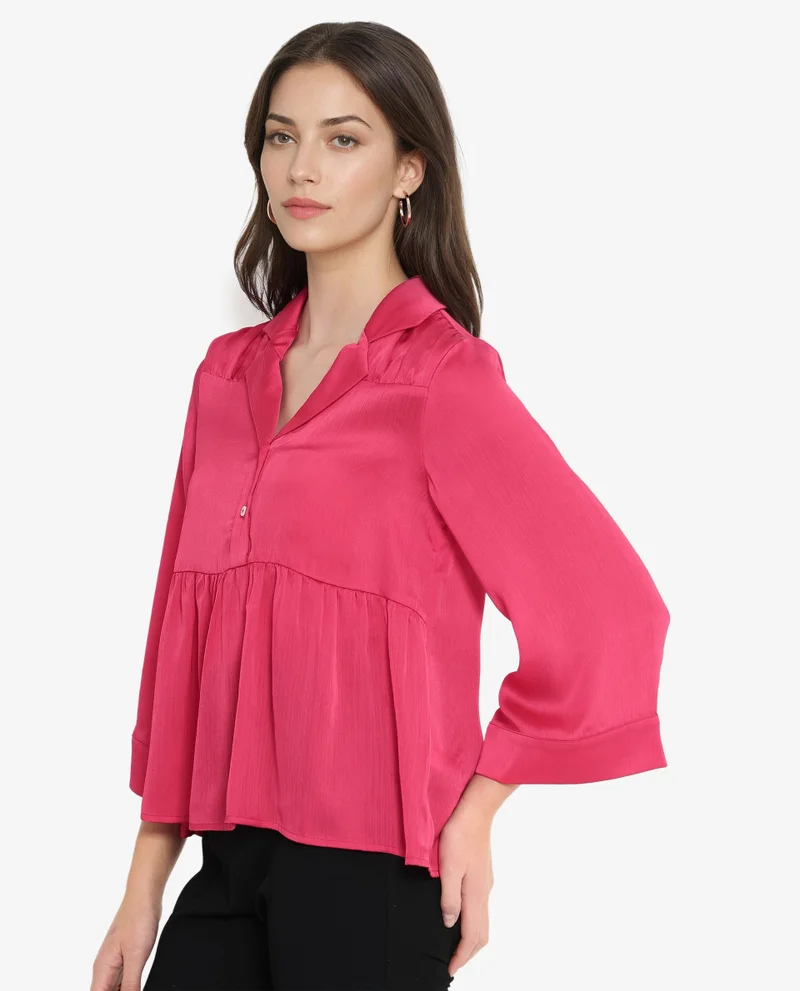 Rareism Women's Lapel Collar Top