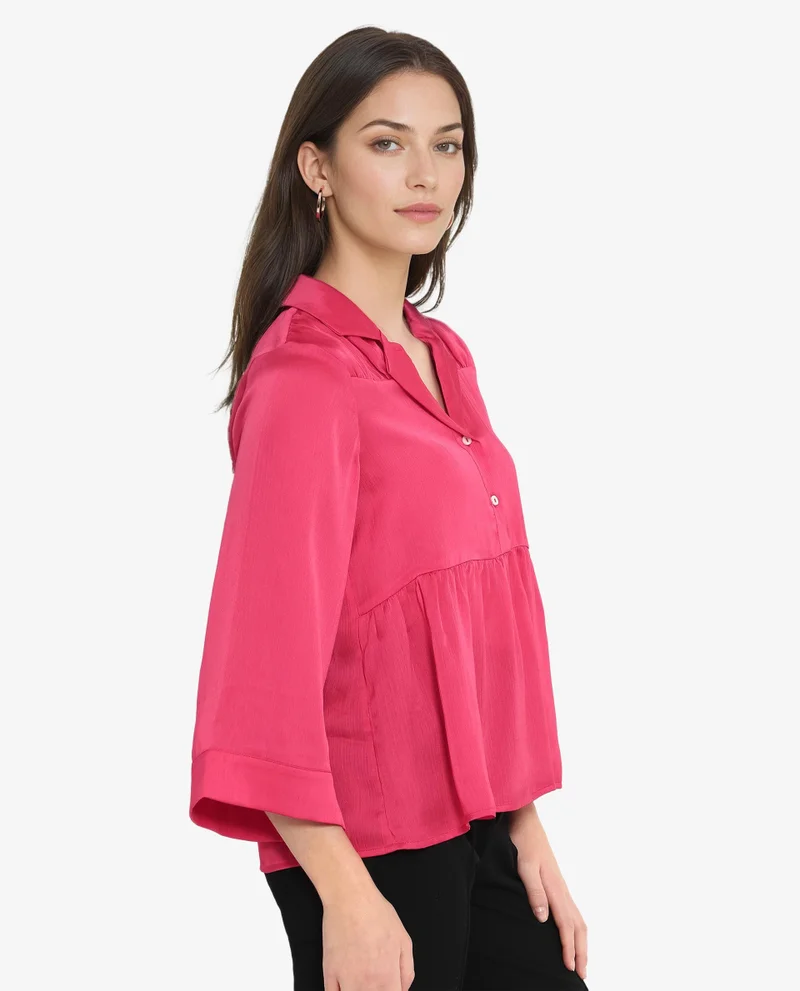 Rareism Women's Lapel Collar Top