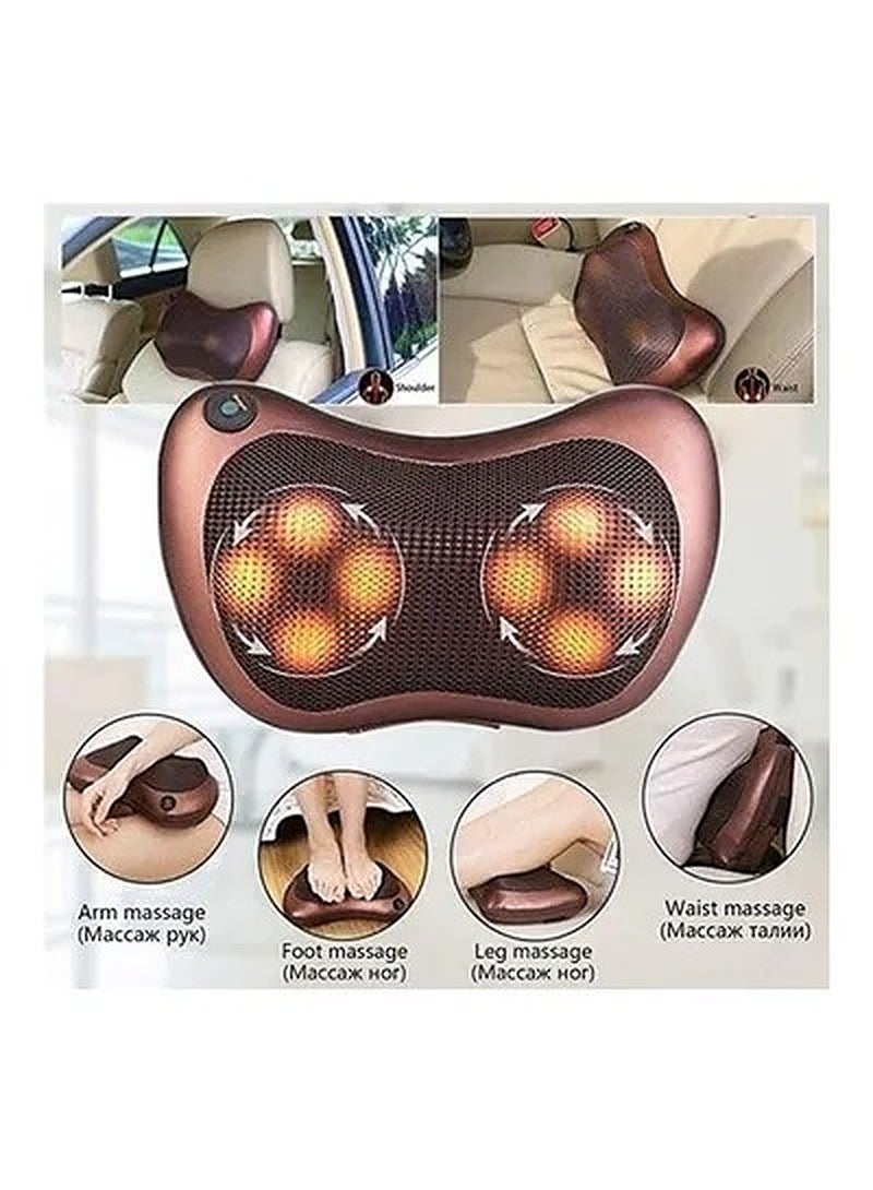 8 Roller Neck Back Shoulder Car & Home Pain Relief Pillow Massager - Image 3