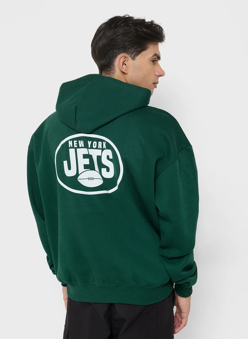 سفنتي فايف Oversized Basic Graphic Hoodie